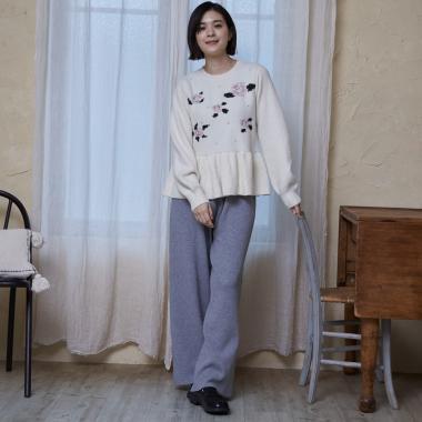 【親子リンク/フワもちっと】ニットパンツ