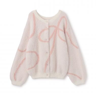 【親子リンク】シャギーニット柄カーディガン