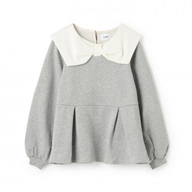 【裏起毛/リンク】リボン衿トレーナー