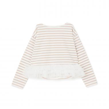 【親子リンク】ボーダーペプラム長袖Tシャツ