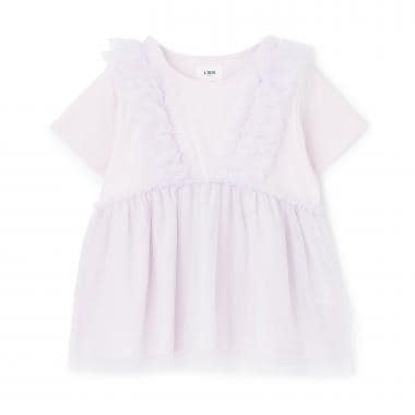 【親子リンク】チュールフリルチュニック