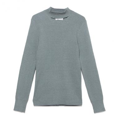 衿スリットインナーニット