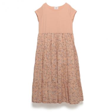 花柄ティアードワンピース