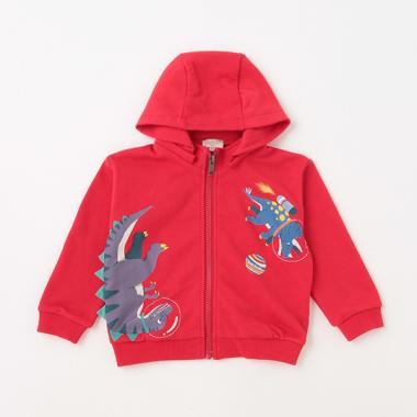 ベビー 宇宙遊泳DINOオープンパーカ