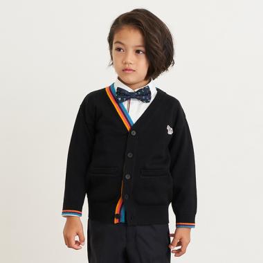 ストライプアシンメトリーカーディガン