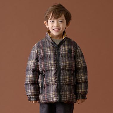 チェック柄リバーシブルブルゾン