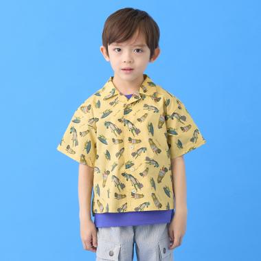 総柄半袖シャツ