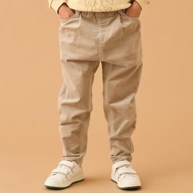 コーデュロイ リブ切替ロングパンツ