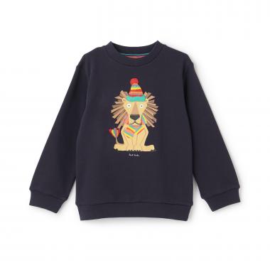 ニット帽ライオン裏毛プルオーバー