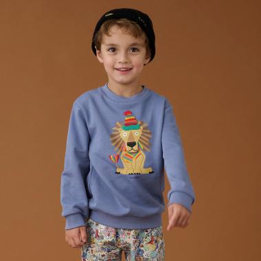 ニット帽ライオン裏毛プルオーバー