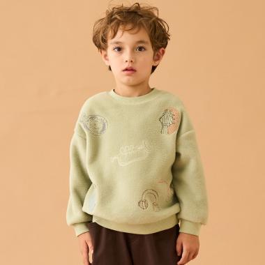 MUSIC刺しゅうフリースプルオーバー