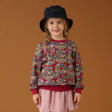 アニマル島裏毛ルーズプルオーバー