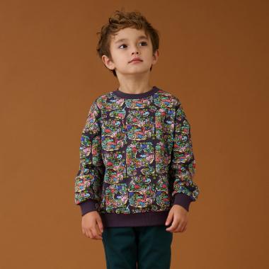 アニマル島裏毛ルーズプルオーバー