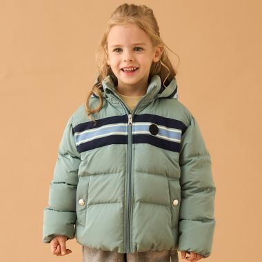 リブ切替ダウンブルゾン