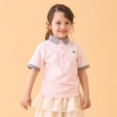 配色衿半袖ポロシャツ