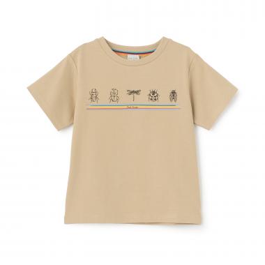 落書き昆虫半袖Tシャツ