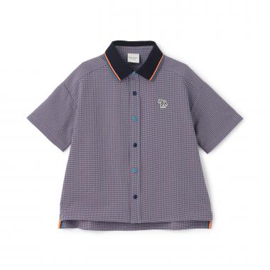 シアサッカー半袖シャツ