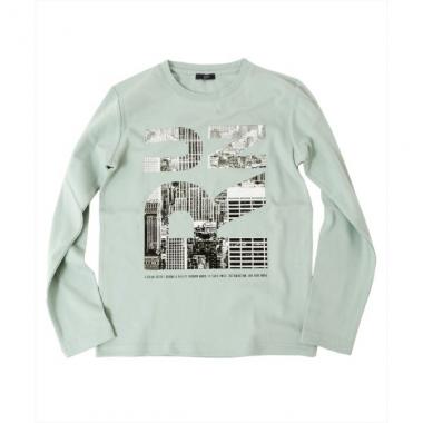 スムース・ビッグロゴフォトプリント長袖Tシャツ