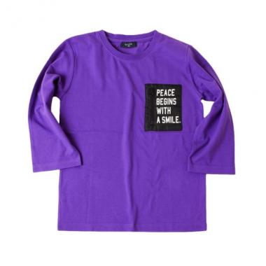 天竺・抗菌防臭加工ポケットプリント7分袖Tシャツ