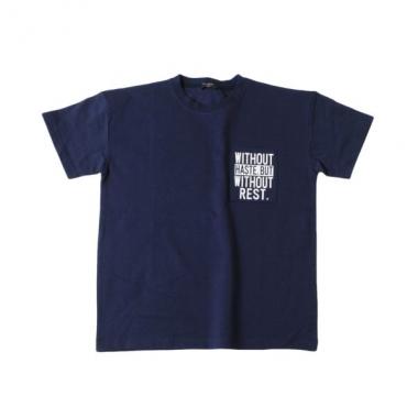 VORTEX天竺・ドロップショルダーポケットプリント半袖Tシャツ