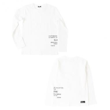 スムース・サイドロゴプリント長袖Tシャツ