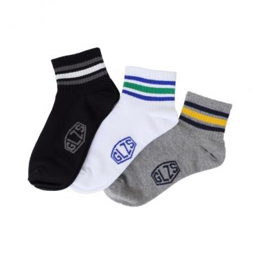 ショート丈ラインソックス３足セット