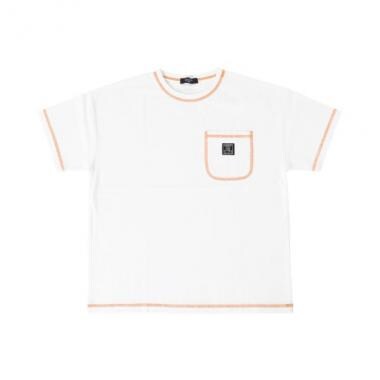 【大人向けサイズあり】天竺・接触冷感ドロップショルダー配色ステッチ半袖Tシャツ