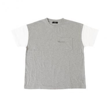 天竺・接触冷感ドロップショルダー配色スリーブ半袖Tシャツ