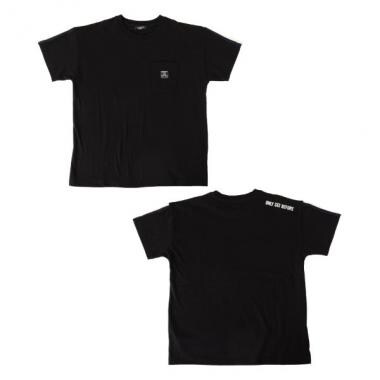 天竺・接触冷感ドロップショルダー袖ラインプリント半袖Tシャツ