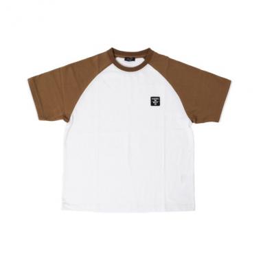 天竺・ドロップショルダーラグラン刺繍半袖Tシャツ