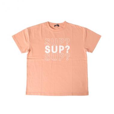 天竺・ドロップショルダー３段ロゴ半袖Tシャツ