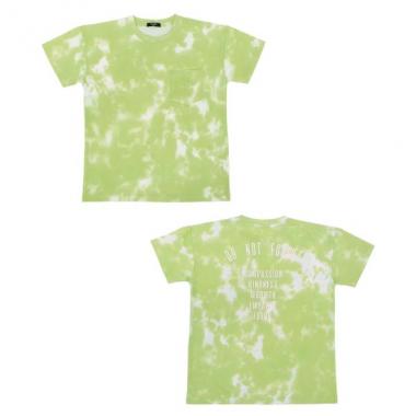 天竺・ドロップショルダータイダイバックプリント半袖Tシャツ