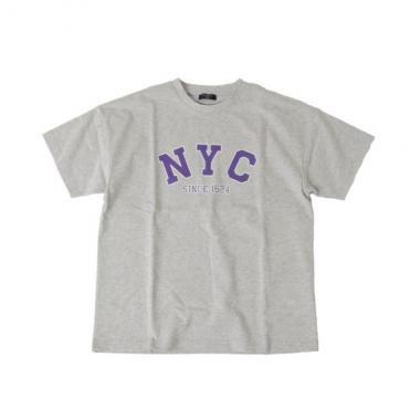 天竺・接触冷感ドロップショルダーアソートカレッジロゴ半袖Tシャツ