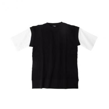 ワッフル・フェイクレイヤード５分袖Tシャツ