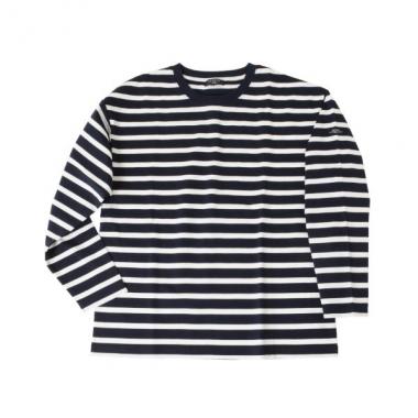 タフ天竺・ドロップショルダーボーダー長袖Ｔシャツ