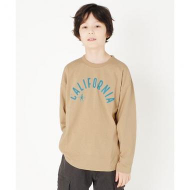 天竺・ドロップショルダーCITYロゴモチーフ長袖Tシャツ