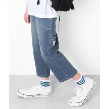 [ストレート]接触冷感デニム・8.5分丈パンツ