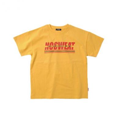 【大人向けサイズあり】天竺・USAコットン ドロップショルダーロゴプリント半袖Ｔシャツ