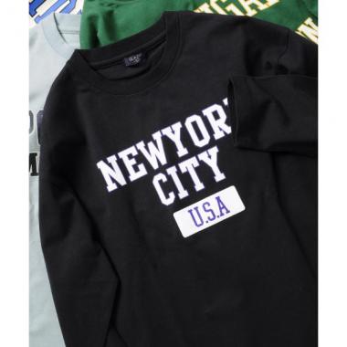 天竺・ドロップショルダーアソートカレッジロゴ長袖Ｔシャツ