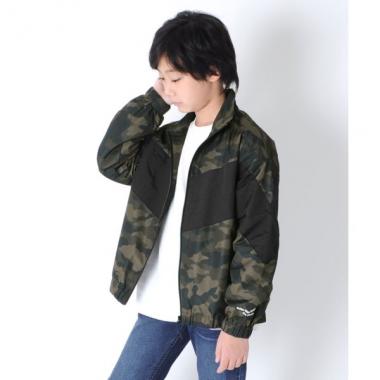 ポリエステルリップ・切り替えジップアップジャケット【セットアップ対応】