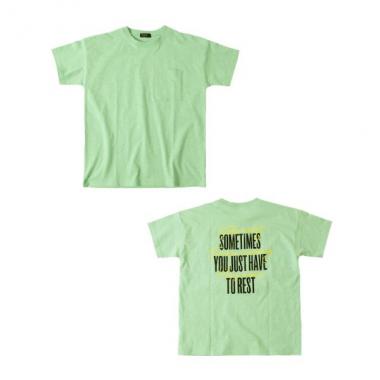 【大人向けサイズあり】スラブ天竺・ドロップショルダーネオンカラーバックプリント半袖Ｔシャツ