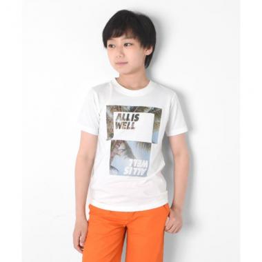 【大人向けサイズあり】天竺・接触冷感BOXフォトプリント半袖Tシャツ