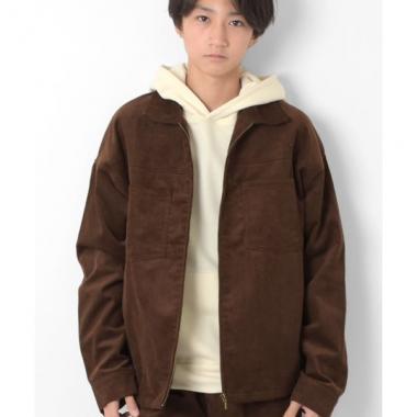 【大人向けサイズあり】コーデュロイ・ZIPブルゾン【セットアップ対応】