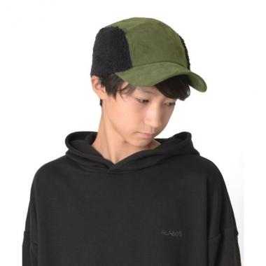 【大人向けサイズあり】コーデュロイ・ボア付きキャップ