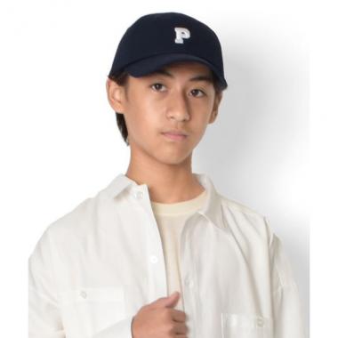 【大人向けサイズあり】ツイル・刺繍入りカーブバイザーキャップ