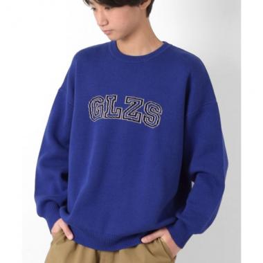 【大人向けサイズあり】ジャガード編み・ロゴニット【マシンウォッシャブル】