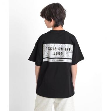 リフレクターバックプリント半袖Tシャツ