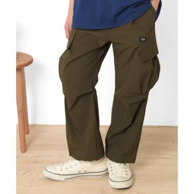 [ストレート]ナイロンリップストップ・8.5分丈カーゴパンツ