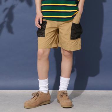 【大人向けサイズあり】【撥水】ナイロンワッシャー・ギアショートパンツ