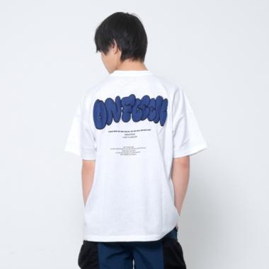 【大人向けサイズあり】【STREET】【防汚加工】バックグラフィック発泡プリントビッグ半袖Tシャツ